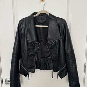 Lulu's Up on a Tuesday Black Vegan Leather Jacket